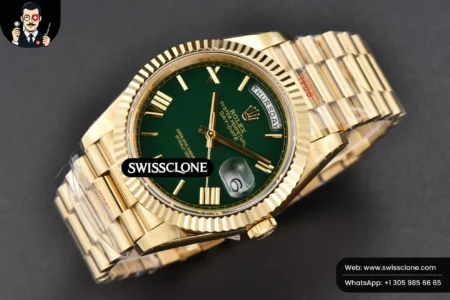 Rolex DayDate 40mm 904L Green Dial High Resolution View