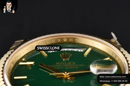 Rolex DayDate 40mm 904L Green Dial High Resolution View