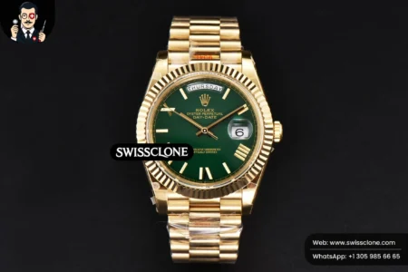 Rolex DayDate 40mm 904L Green Dial High Resolution View