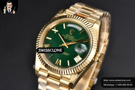 Rolex DayDate 40mm 904L Green Dial High Resolution View