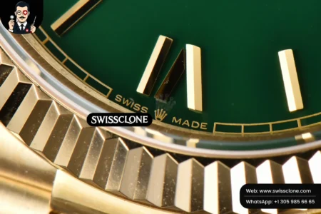 Rolex DayDate 40mm 904L Green Dial High Resolution View