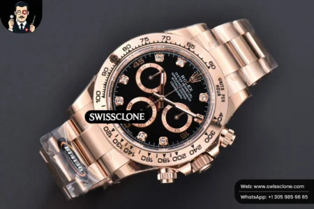 Rolex Daytona 116505 Black/RG Dial Diamond Marker (BTF) High Resolution View