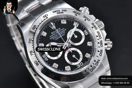 Rolex Daytona 116509 904L Black Dial Diamond Marker (BTF) High Resolution View