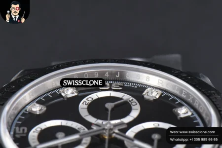 Rolex Daytona 116509 904L Black Dial Diamond Marker (BTF) High Resolution View