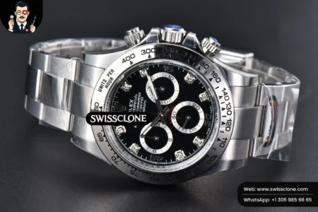 Rolex Daytona 116509 904L Black Dial Diamond Marker (BTF) High Resolution View
