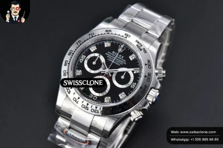 Rolex Daytona 116509 904L Black Dial Diamond Marker (BTF) High Resolution View