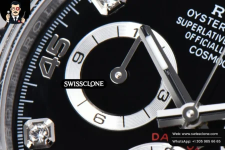 Rolex Daytona 116509 904L Black Dial Diamond Marker (BTF) High Resolution View
