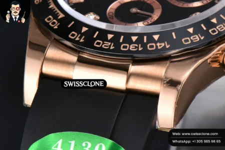 Rolex Daytona 116515 Black Dial Ceramic Bezel Diamond Marker Oysterflex Tungsten SH4130 High Resolution View