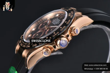 Rolex Daytona 116515 Black Dial Ceramic Bezel Diamond Marker Oysterflex Tungsten SH4130 High Resolution View