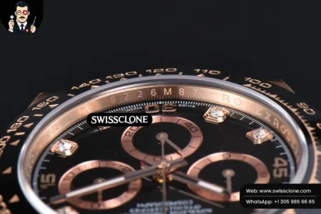 Rolex Daytona 116515 Black Dial Ceramic Bezel Diamond Marker Oysterflex Tungsten SH4130 High Resolution View