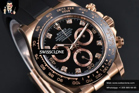Rolex Daytona 116515 Black Dial Ceramic Bezel Diamond Marker Oysterflex Tungsten SH4130 High Resolution View