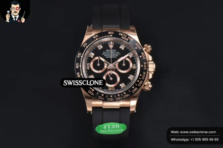 Rolex Daytona 116515 Black Dial Ceramic Bezel Diamond Marker Oysterflex Tungsten SH4130 High Resolution View