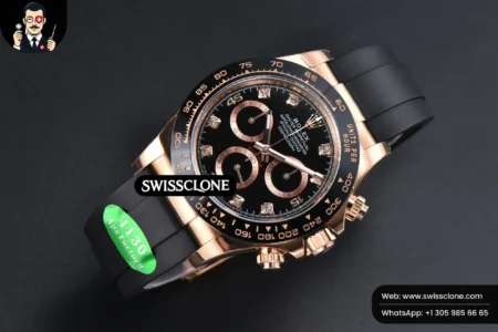 Rolex Daytona 116515 Black Dial Ceramic Bezel Diamond Marker Oysterflex Tungsten SH4130 High Resolution View