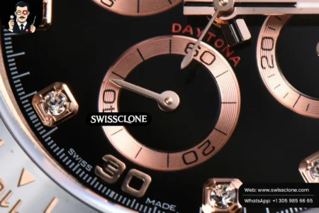 Rolex Daytona 116515 Black Dial Ceramic Bezel Diamond Marker Oysterflex Tungsten SH4130 High Resolution View