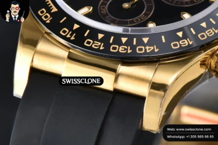 Rolex Daytona 116518 Black Dial Ceramic Bezel Lume Marker Oysterflex Tungsten SH4130 High Resolution View