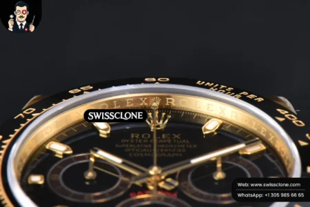 Rolex Daytona 116518 Black Dial Ceramic Bezel Lume Marker Oysterflex Tungsten SH4130 High Resolution View