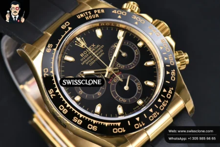 Rolex Daytona 116518 Black Dial Ceramic Bezel Lume Marker Oysterflex Tungsten SH4130 High Resolution View