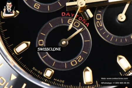 Rolex Daytona 116518 Black Dial Ceramic Bezel Lume Marker Oysterflex Tungsten SH4130 High Resolution View