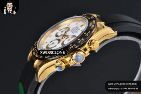 Rolex Daytona 116518 White Dial Ceramic Bezel Lume Marker Oysterflex Tungsten SH4130 High Resolution View