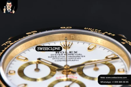 Rolex Daytona 116518 White Dial Ceramic Bezel Lume Marker Oysterflex Tungsten SH4130 High Resolution View