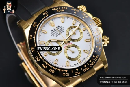 Rolex Daytona 116518 White Dial Ceramic Bezel Lume Marker Oysterflex Tungsten SH4130 High Resolution View
