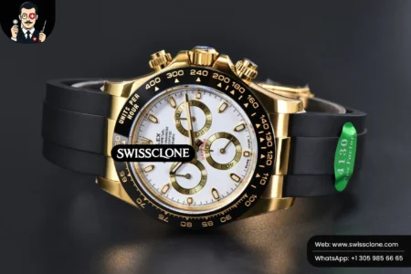 Rolex Daytona 116518 White Dial Ceramic Bezel Lume Marker Oysterflex Tungsten SH4130 High Resolution View