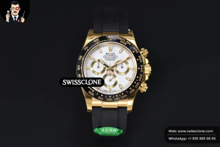 Rolex Daytona 116518 White Dial Ceramic Bezel Lume Marker Oysterflex Tungsten SH4130 High Resolution View