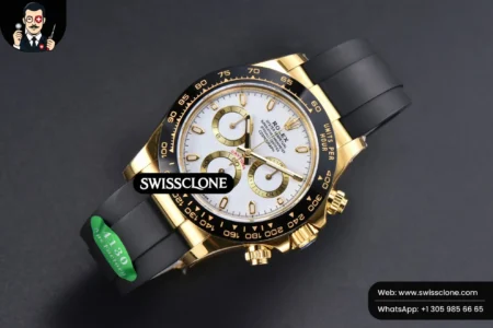 Rolex Daytona 116518 White Dial Ceramic Bezel Lume Marker Oysterflex Tungsten SH4130 High Resolution View