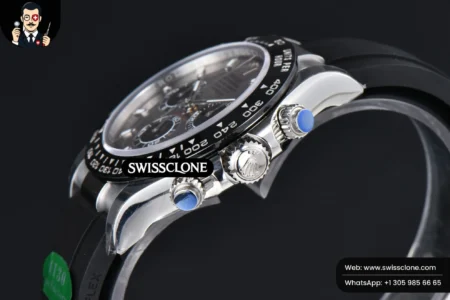 Rolex Daytona 116519 Gray Dial Ceramic Bezel Lume Marker Oysterflex Tungsten SH4130 High Resolution View