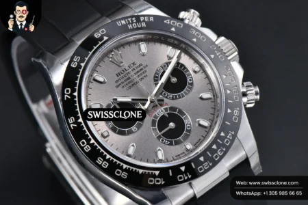 Rolex Daytona 116519 Gray Dial Ceramic Bezel Lume Marker Oysterflex Tungsten SH4130 High Resolution View