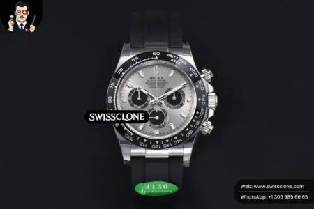 Rolex Daytona 116519 Gray Dial Ceramic Bezel Lume Marker Oysterflex Tungsten SH4130 High Resolution View