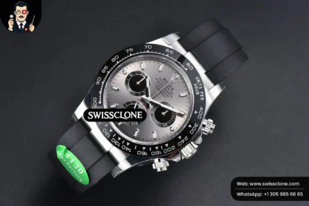 Rolex Daytona 116519 Gray Dial Ceramic Bezel Lume Marker Oysterflex Tungsten SH4130 High Resolution View
