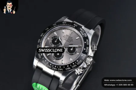 Rolex Daytona 116519 Gray Dial Ceramic Bezel Lume Marker Oysterflex Tungsten SH4130 High Resolution View