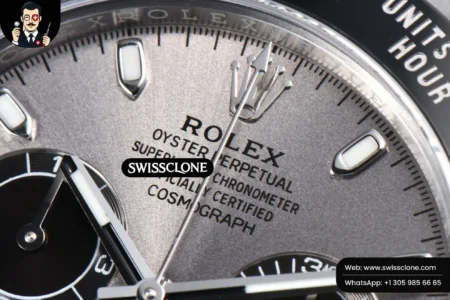 Rolex Daytona 116519 Gray Dial Ceramic Bezel Lume Marker Oysterflex Tungsten SH4130 High Resolution View