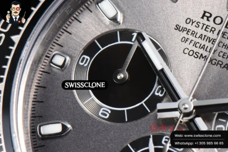 Rolex Daytona 116519 Gray Dial Ceramic Bezel Lume Marker Oysterflex Tungsten SH4130 High Resolution View