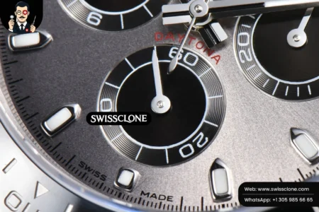 Rolex Daytona 116519 Gray Dial Ceramic Bezel Lume Marker Oysterflex Tungsten SH4130 High Resolution View