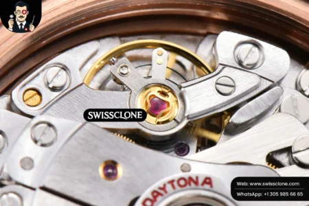 Rolex Daytona 116595 Customized Rainbow Diamond Bezel Black Dial High Resolution View