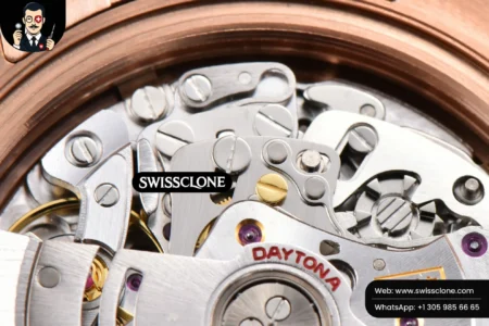 Rolex Daytona 116595 Customized Rainbow Diamond Bezel Black Dial High Resolution View