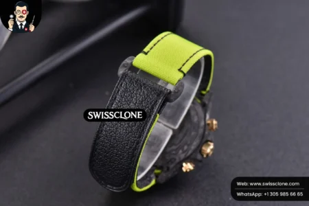 Rolex Daytona DIW Carbon WWF Green Wolf Dial on Dark Green Nylon High Resolution View