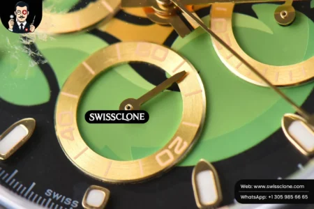 Rolex Daytona DIW Carbon WWF Green Wolf Dial on Dark Green Nylon High Resolution View
