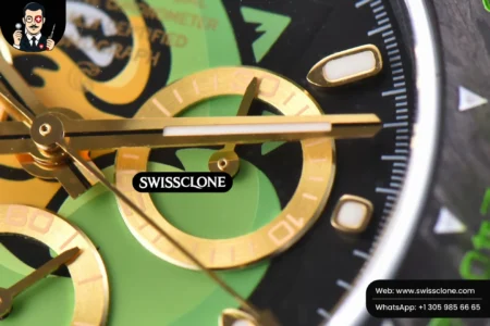 Rolex Daytona DIW Carbon WWF Green Wolf Dial on Dark Green Nylon High Resolution View