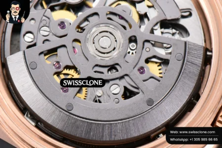Rolex Daytona PVD Carbon 40mm GETF Rainbow Diamond Skeleton Dial Black Rubber High Resolution View