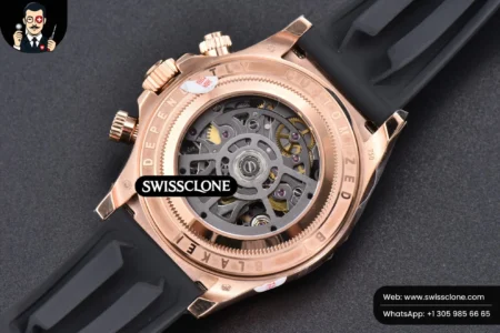 Rolex Daytona PVD Carbon 40mm GETF Rainbow Diamond Skeleton Dial Black Rubber High Resolution View