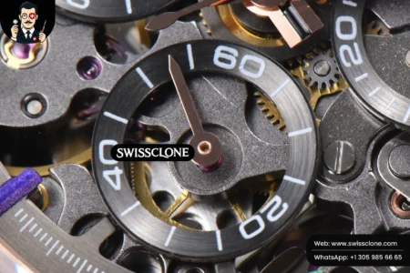 Rolex Daytona PVD Carbon 40mm GETF Rainbow Diamond Skeleton Dial Black Rubber High Resolution View