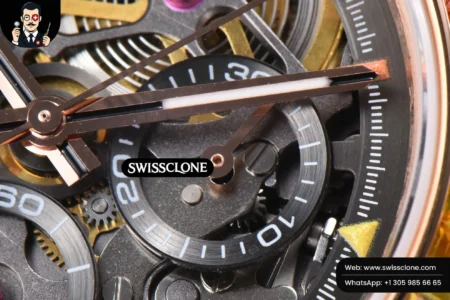 Rolex Daytona PVD Carbon 40mm GETF Rainbow Diamond Skeleton Dial Black Rubber High Resolution View