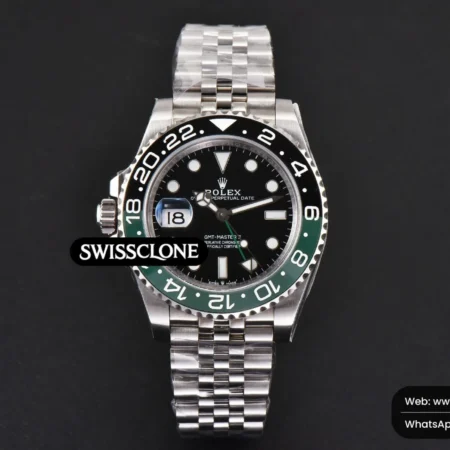 Rolex GMT II 126720 VTNR 904L V9F Sprite Black/Green Jubilee SH3285 High Resolution View