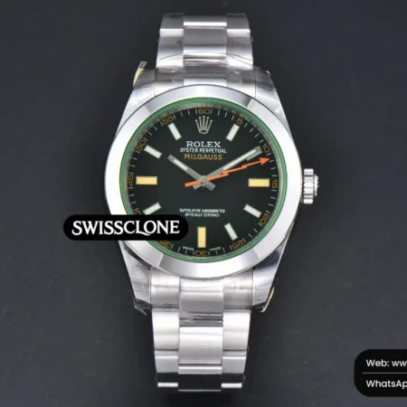 Rolex Milgauss 116400 GV 40mm 904L GSF Black Dial High Resolution View