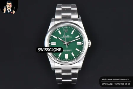 Rolex Oyster Perpetual 124300 41mm 904L Green Dial Oyster VS3235 High Resolution View