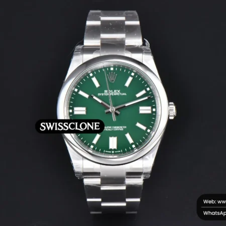 Rolex Oyster Perpetual 124300 41mm 904L Green Dial Oyster VS3235 High Resolution View