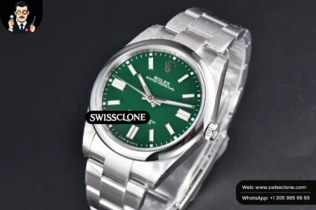 Rolex Oyster Perpetual 124300 41mm 904L Green Dial Oyster VS3235 High Resolution View